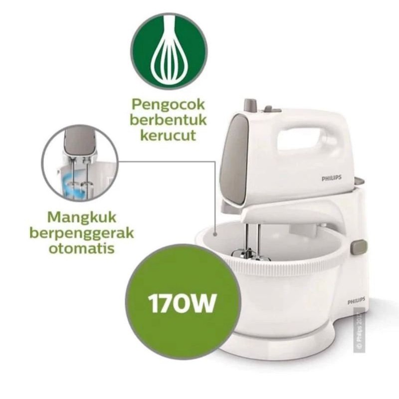 PROMO... Mixer Philips - 2 Liter - HR1559/1538~40 - Stand Mixer - Mikser Philips -Mixer Pencampur