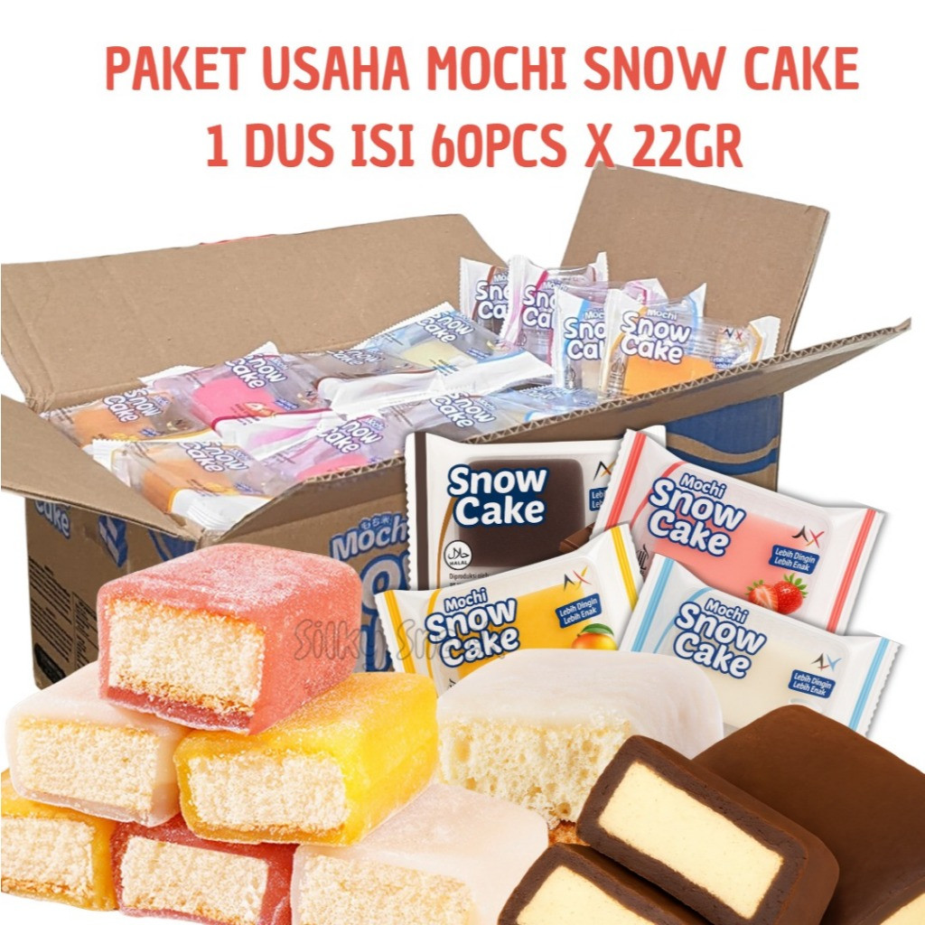 

[PROMO GROSIR] 1 Dus Mochi Snow Cake isi 60 Pcs @28g Mochi Snow Cake Kue Nagasaki Mochi Viral Strawberry Mangga Susu Cokelat
