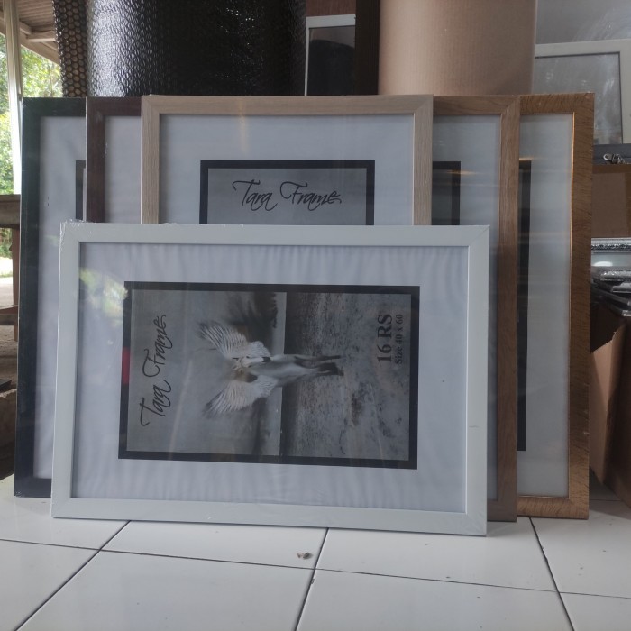 best -bingkai foto/pigura foto/frame foto minimalis 40x60 - Putih, tanpa kaca