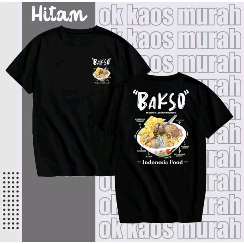 KAOS INDONESIA FOOD BAKSO