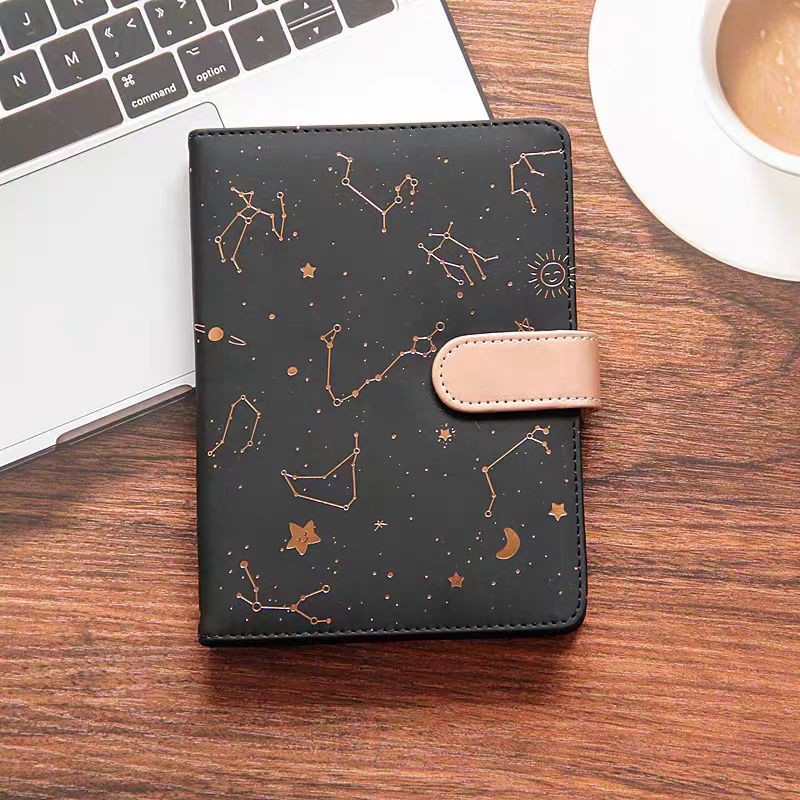 

LOOOOPY Starry Sky Planner Yearly&weekly Planner 288 Pages A6 Size Notebook/journal/diary PU Leather Soft Cover Stationery