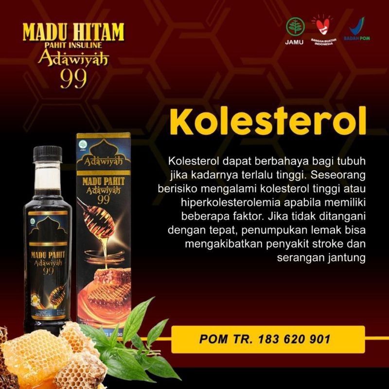 

MADU ADAWIYAH 99 | MADU HITAM PAHIT Original Madu Insulin Propolis Asli Madu Kolestrol Asam Urat