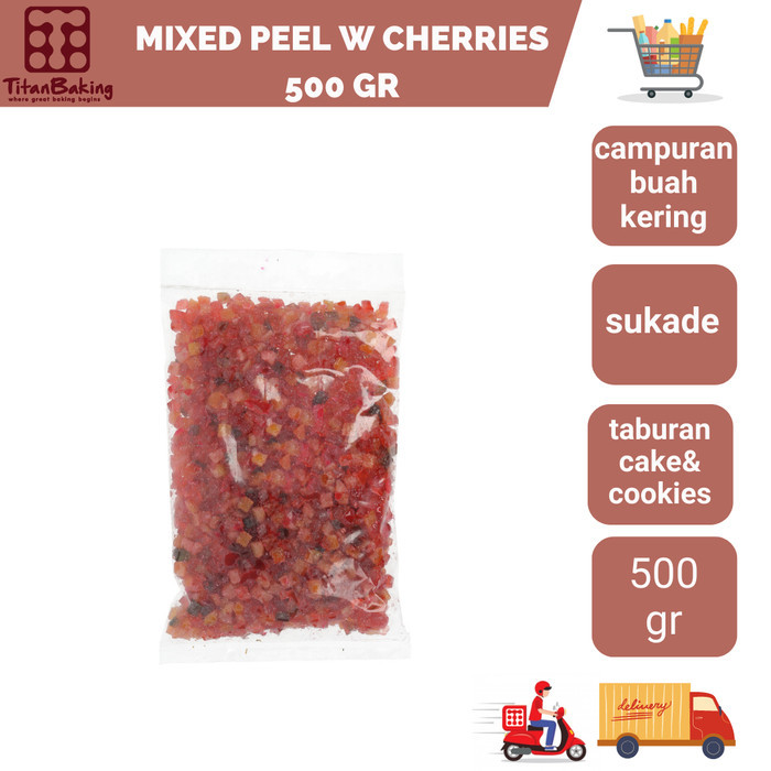

[Best Seller] Mixed Peel Cherries 500gr Buah mix / Sukade