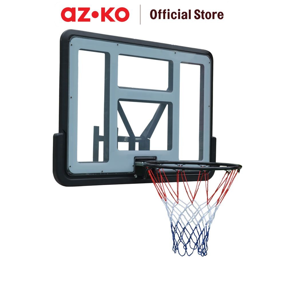 AZKO Berwyn Backboard Ring Basket S007 - Hitam Basketball Hoop Papan Ring Basket Peralatan Olahraga
