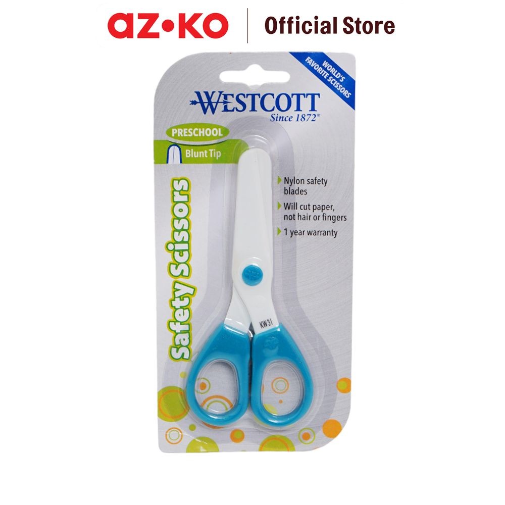

AZKO Westcott 5 inci Gunting Anak Nylon Safety Paper Scissors Alat Pemotong Serbaguna Stationary Perlengkapan Alat Tulis
