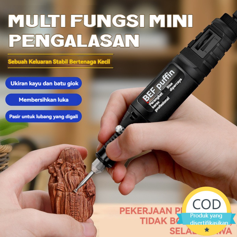 【COD】 Bor Mini Grinder Set Mesin Ukir Poles Gerinda Listrik Alat Ukir Grafir/ Alat Ukir Kayu /Alat A