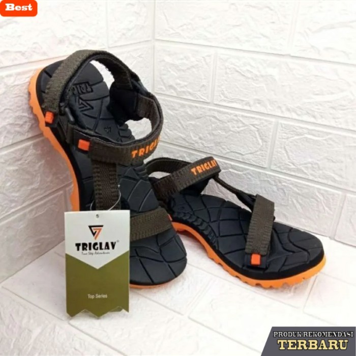 rekomendasi sepatu olahraga brand lokal Sandal gunung slop pria triglav|Sepatu sandal pria|Sandal gu