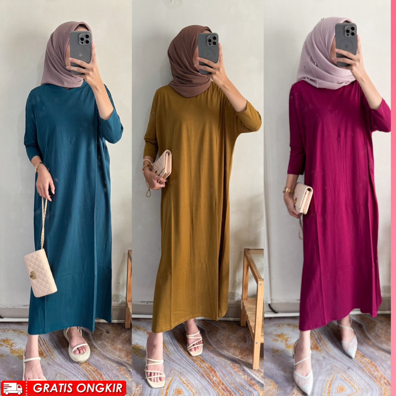 MIDI DRESS KAOS COMBED WANITA KEKINIAN