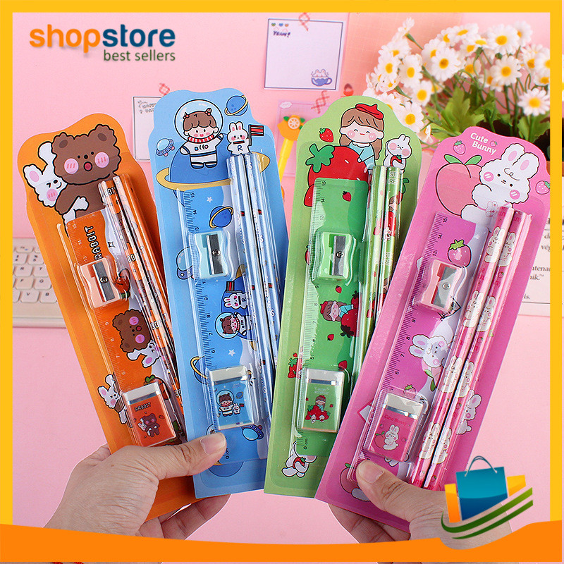 

Set Alat Tulis Sekolah Paket Alat Tulis 5 in 1 Mini Stationary 1018