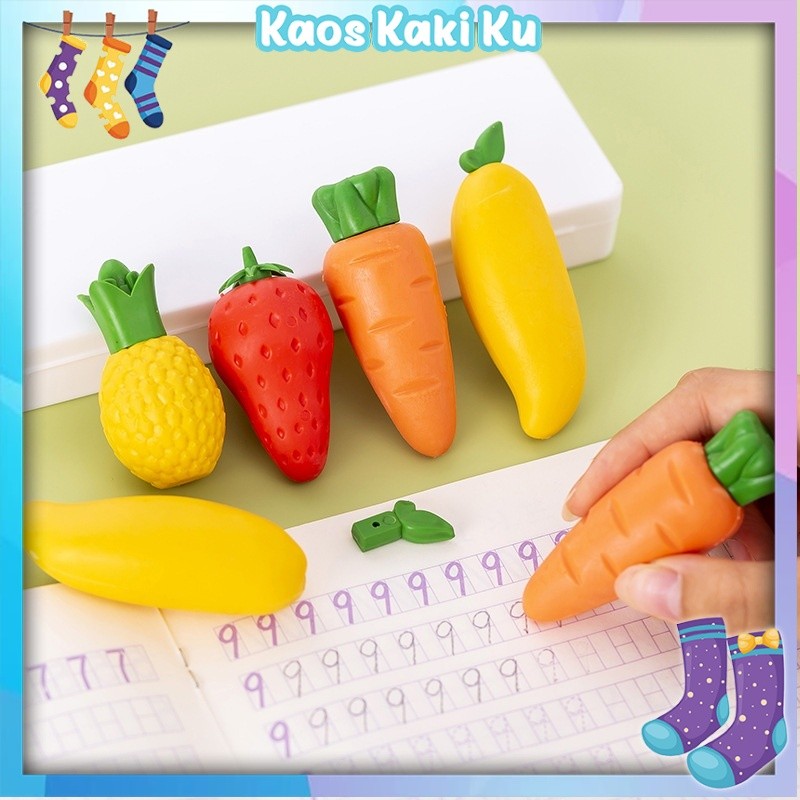 

Penghapus Pensil Import Karakter Buah Buahan Lucu Set 3pcs 845