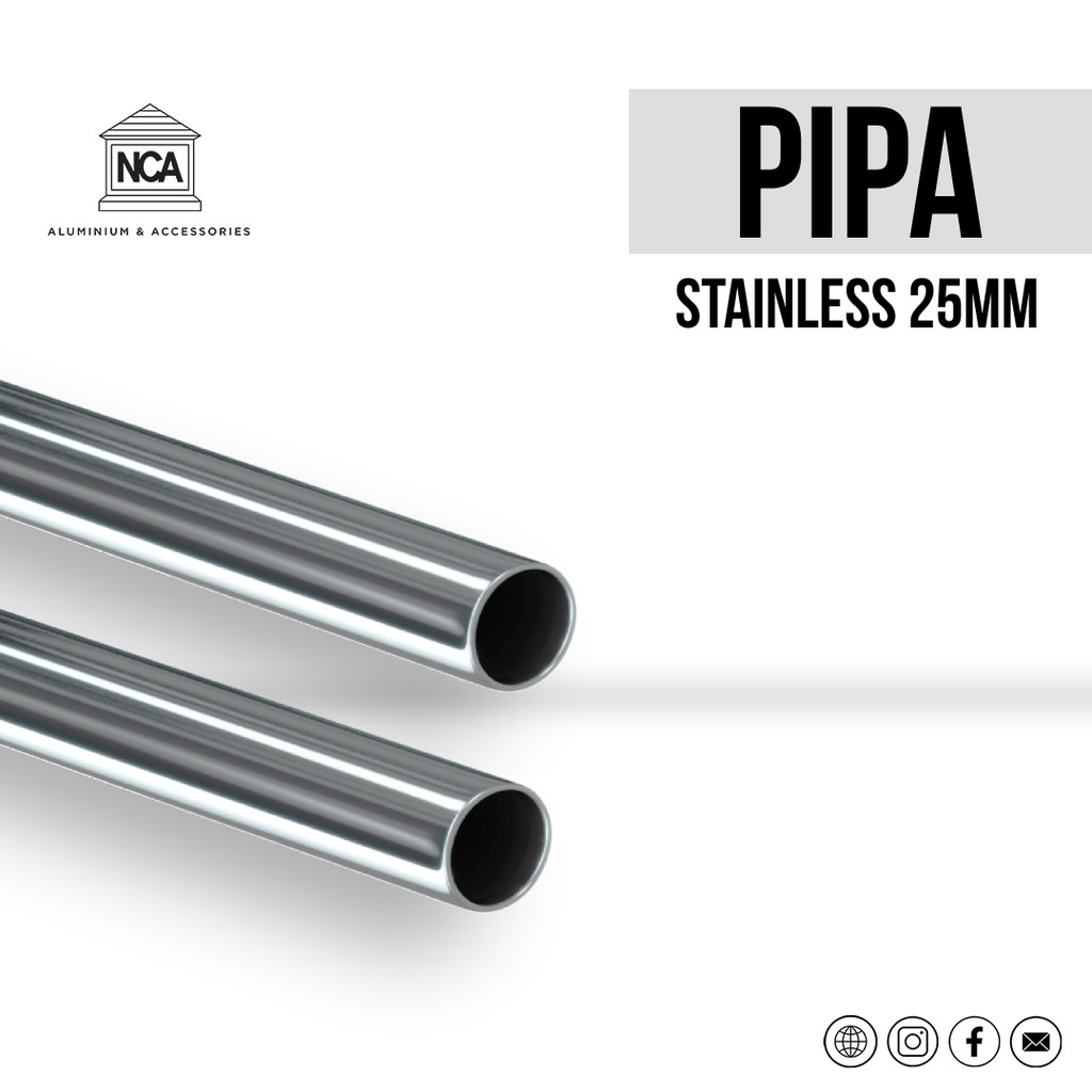 PIPA STAINLESS PIPA 25MM  0,4 - 1METER