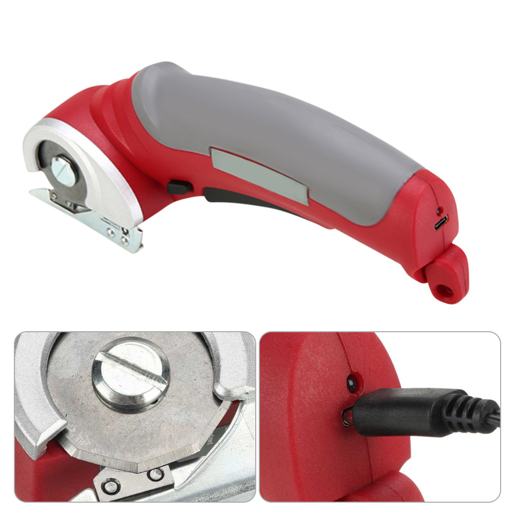 

Electric Scissors Cloth Cutting Machine Lithium 3.6V Rechargeable Leather Sewing Tailor Scissor Tungsten Steel Blade Hand Tool