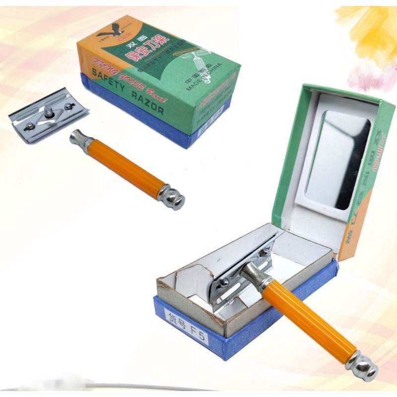 Cukuran Jadul Box Safety Razor Stenlis Steel