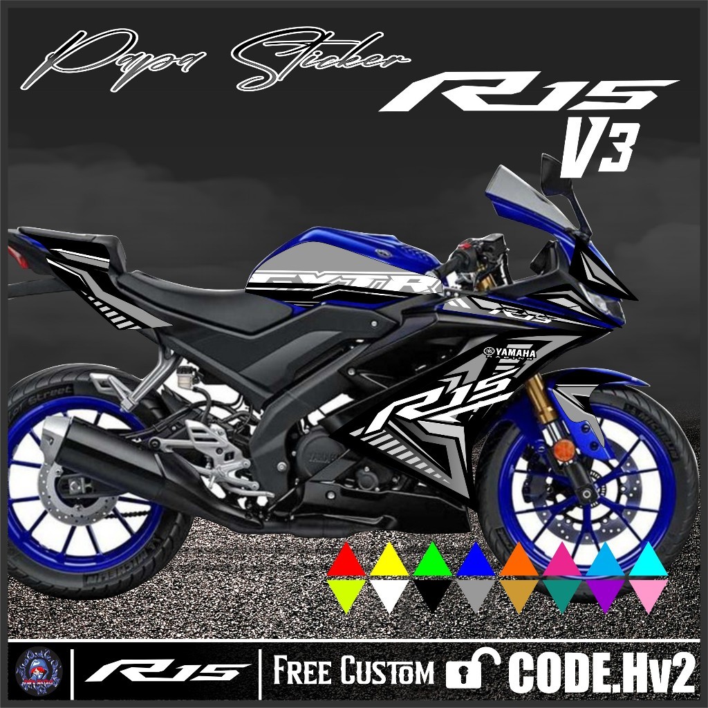Striping R15 V3 Variasi Sticker Stiker Skotlet Motor List Yamaha R15 V3