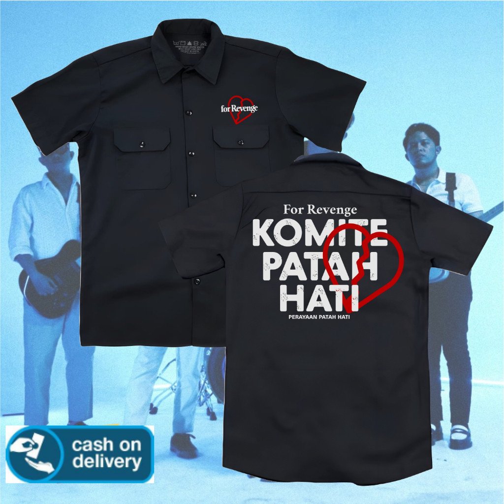kemeja WORKSHIRT band FOR REVENGE komite original distro  / kemeja pendek band FOR REVENGE terbaru d