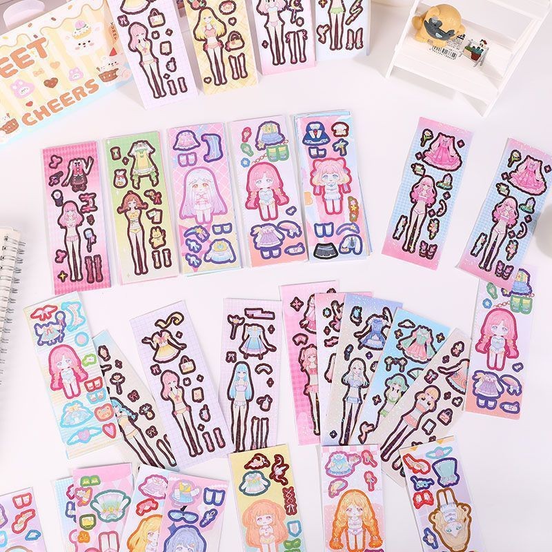 

Dress Up Princess Sticker Doll Stiker DIY Mainan Ganti Baju BP Paperdoll Cute Cartoon Decoration