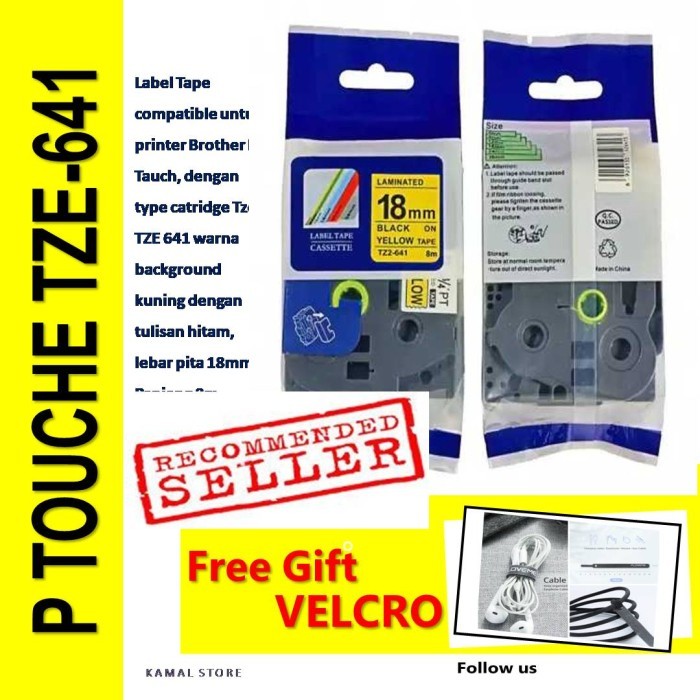 

TZE 641 P Touch tape label compatible BROTHER P-Touch