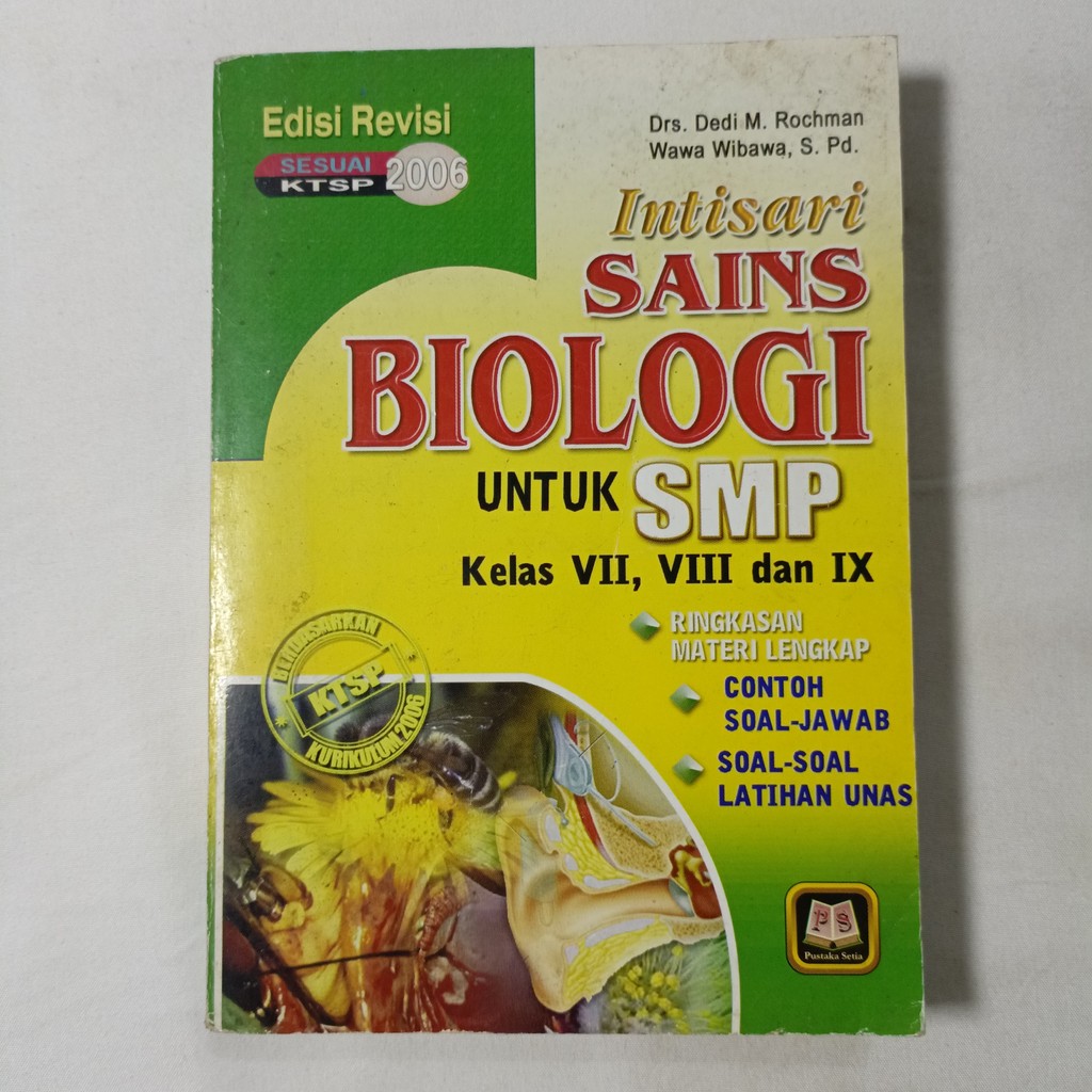 Buku Intisari Sains Biologi untuk SMP Kelas VII, VIII dan IX - Edisi Revisi sesuai KTSP 2006