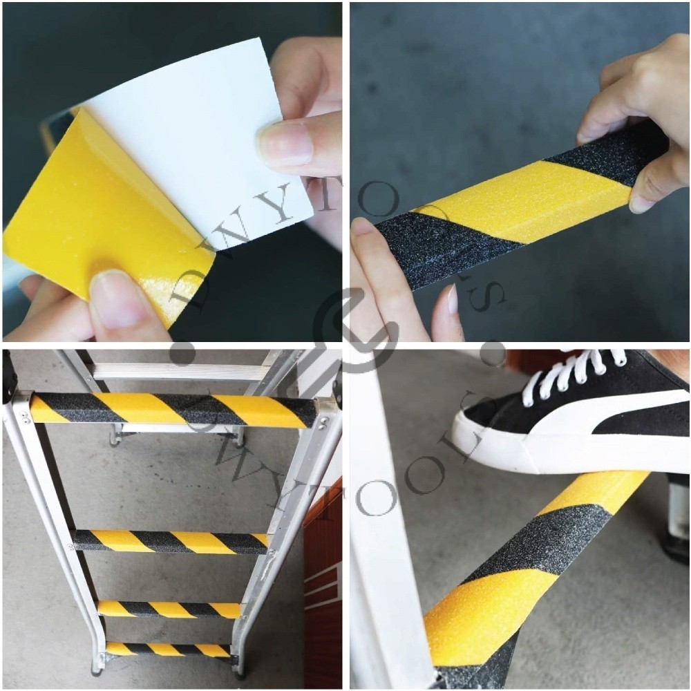 

TaffPACK Lakban Tape Safety Grip Anti Slip Strong Traction Size 5 m x 5 cm nti-skid Warning Tape Home Bathroom Stairs Floor Safety Non-sli