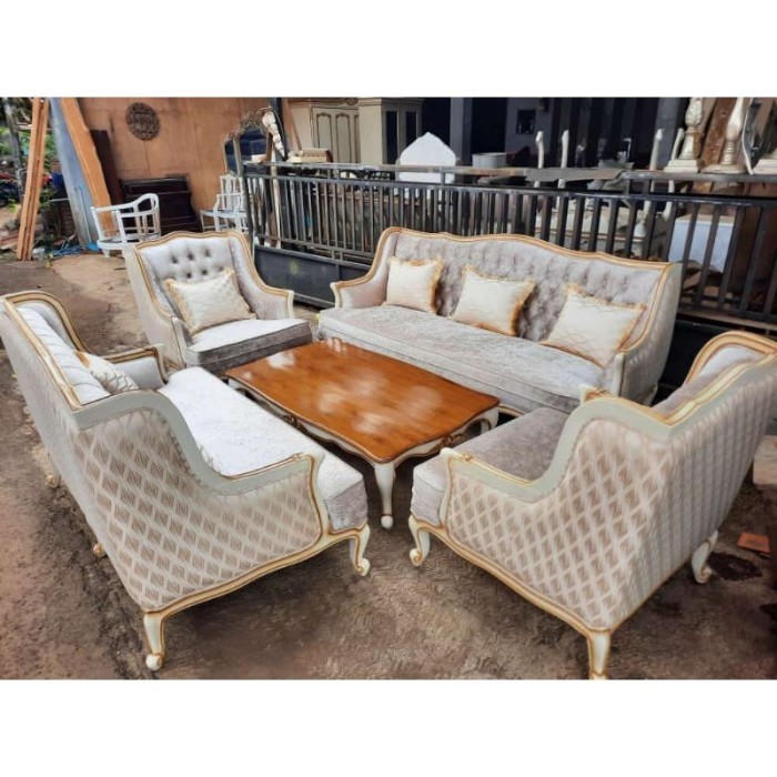Kursi Tamu Klasik Sofa/ Set Kursi Sofa Klasik Mewah 3211 Meja