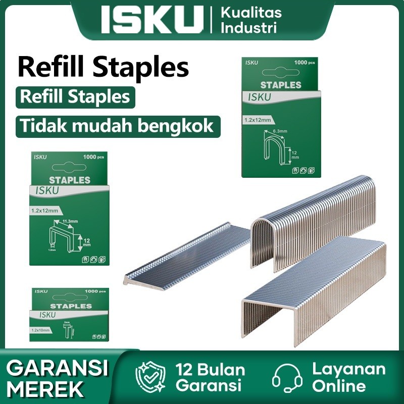 

Staple 3 jenis Paku Staple Refill - Stapler Staple Gun Concrete Nail Refill Isi Ulang Paku Tembak