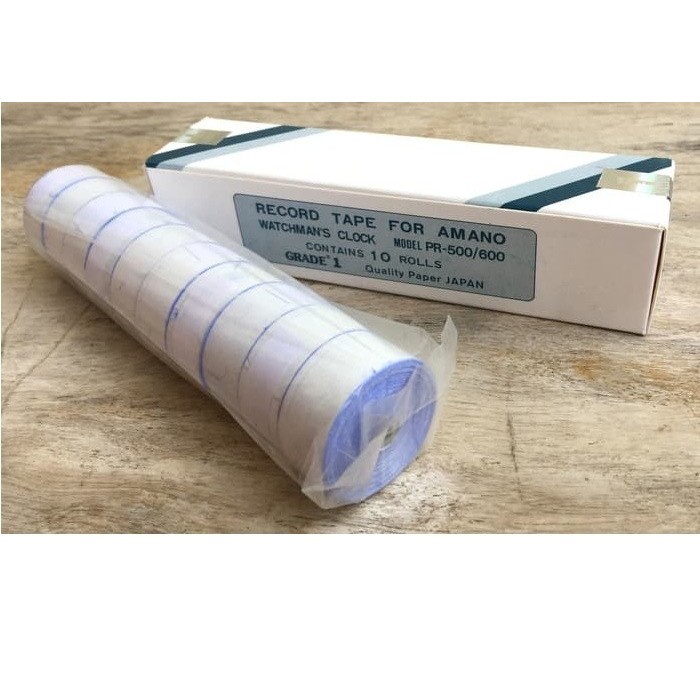 

JUAL Kertas Tape Paper LABEL Roll Refill Amano PR600 Watchman SECURITY