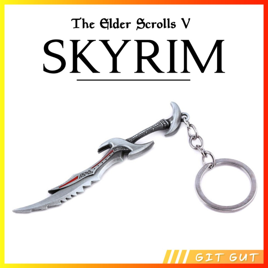 Keychain Gantungan Kunci Skyrim Daedric Sword Skyrim