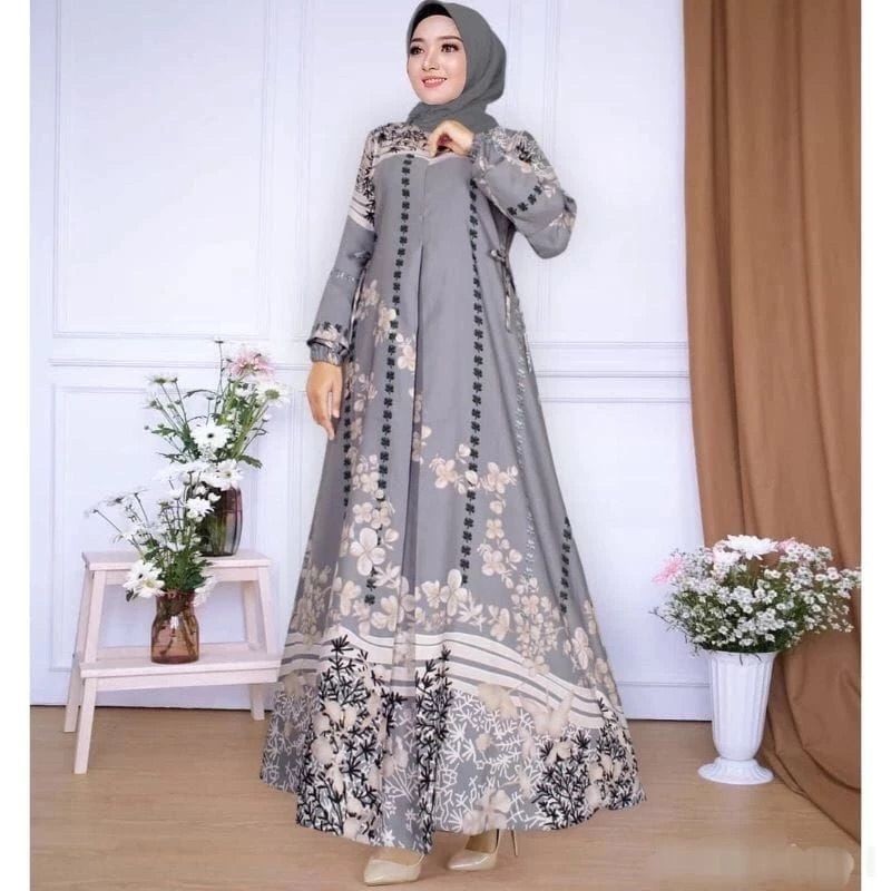 new gamis selena hyget motif busui paling laris ,gamis hygit murah terlaris