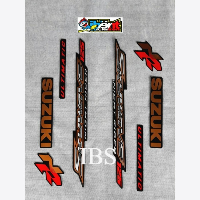 STRIPING SUZUKI SKYWAVE NR HITAM STIKER LIS NIGHT RIDER POLET STIKER