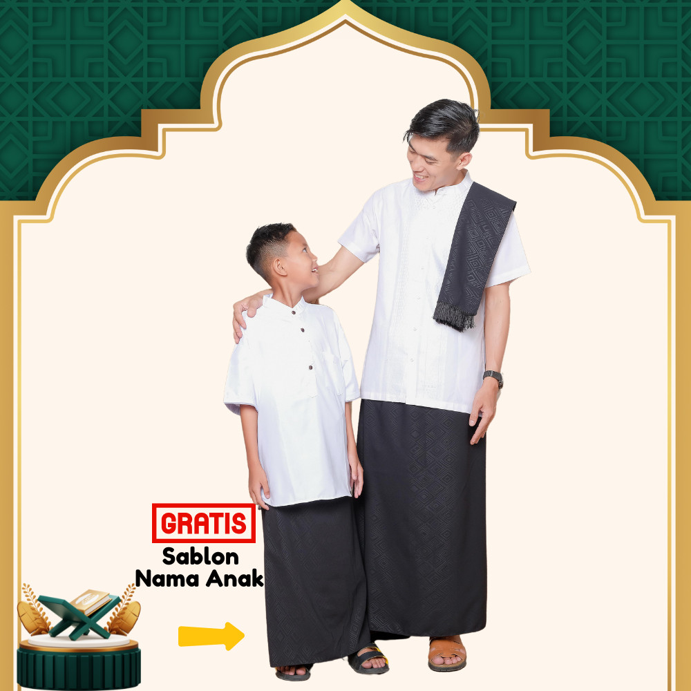 Shabikids - Sarung Anak Dan Dewasa / Sarung Instan Embose / Sarung Couple anak dan ayah