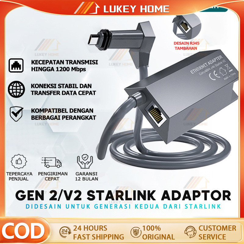 Starlink Ethernet Adapter Original/ Starlink V2/Gen 2 Starlink Ethernet Adaptor / Lan / Rj45 Starlin