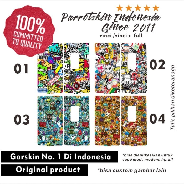 

Garskin Skin volta 80w jdm bomb doodle Edition sticker plate