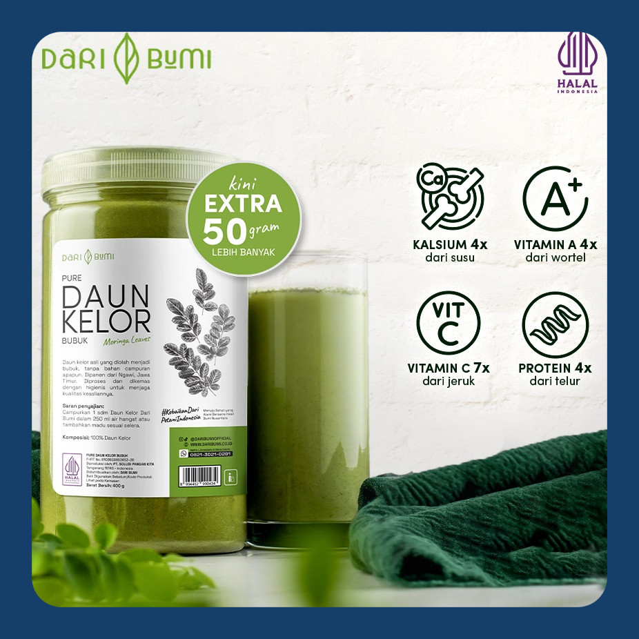 

Dari Bumi Daun Kelor Moringa Bubuk 450 Gr Premium Pure Organic