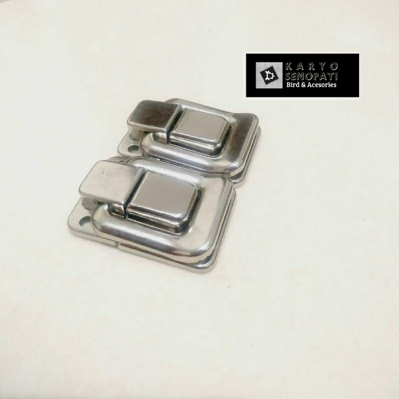 klem koper tebok sangkar kandang kotak silver chrome