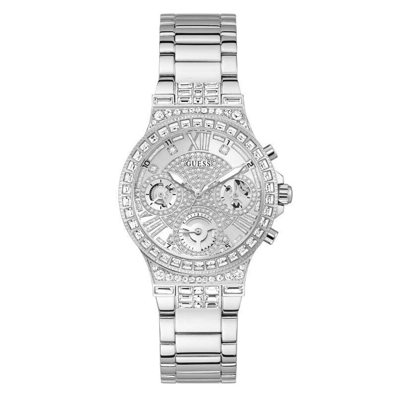 Guess Moonlight Chronograph Silver Stainless Steel Watch - GW0320L1 - Jam Tangan Wanitap