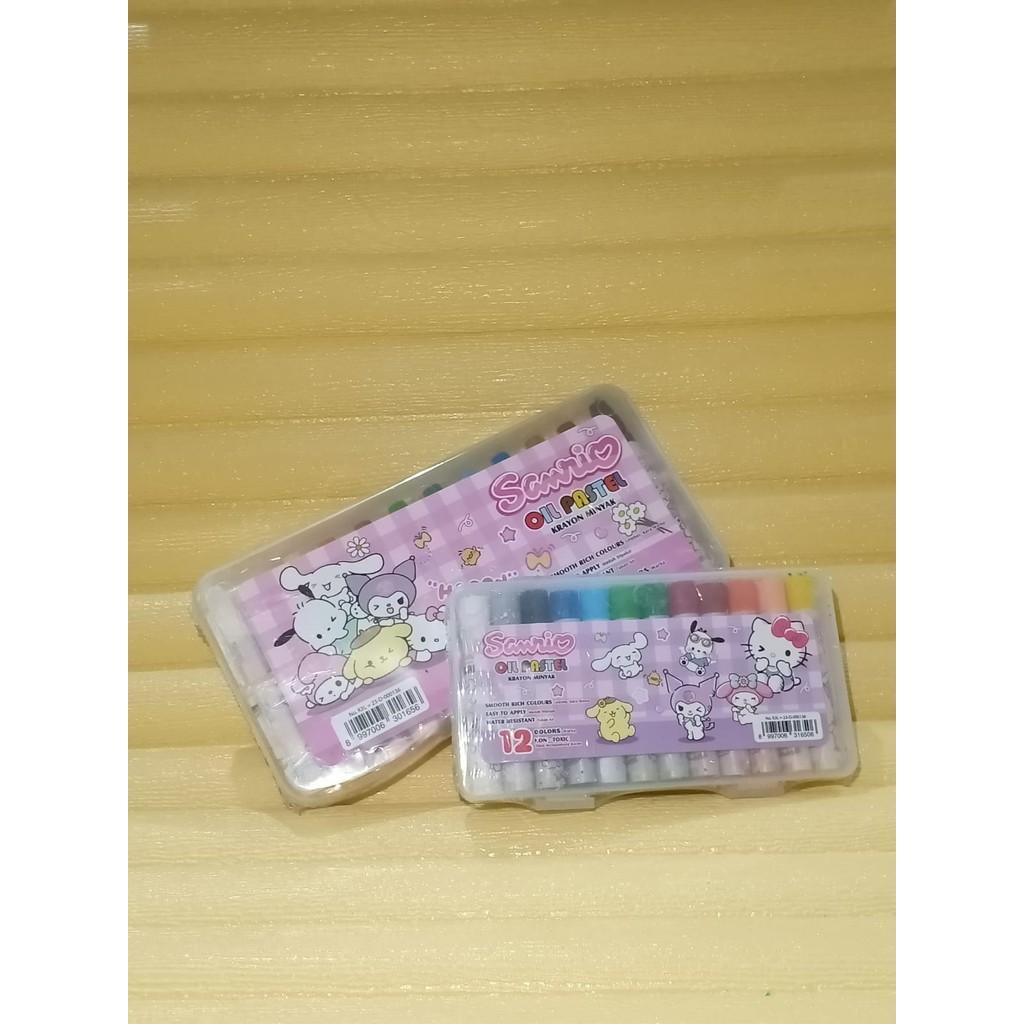 

*SDA* CRAYON 12 WARNA / CRAYON OIL PASTEL / KRAYON SANRIO / KRAYON MINI