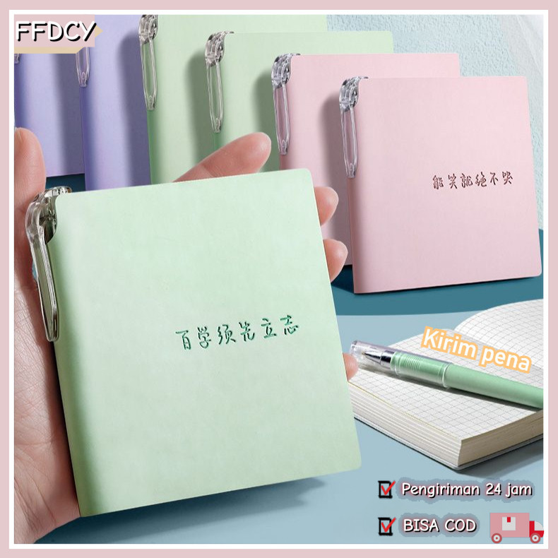 

100 Lembar Notebook Mini A7 Buku Catatan Kecil Book PU Notebook Mini Aesthetic Portable Buku Tulis -Giveaway 1 pena