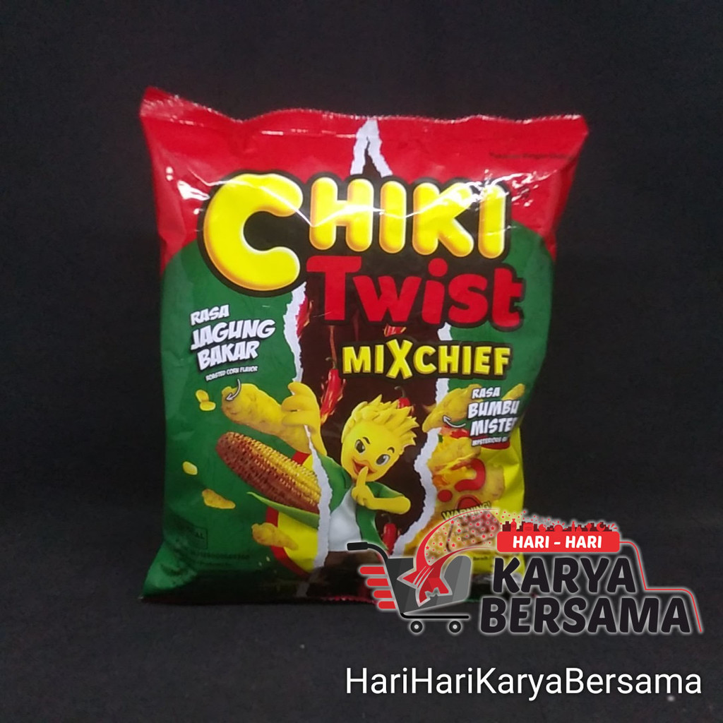 

MAKANAN RINGAN SNACK CHIKI TWIST MIX CHIEF RASA JAGUNG BAKAR 70GR