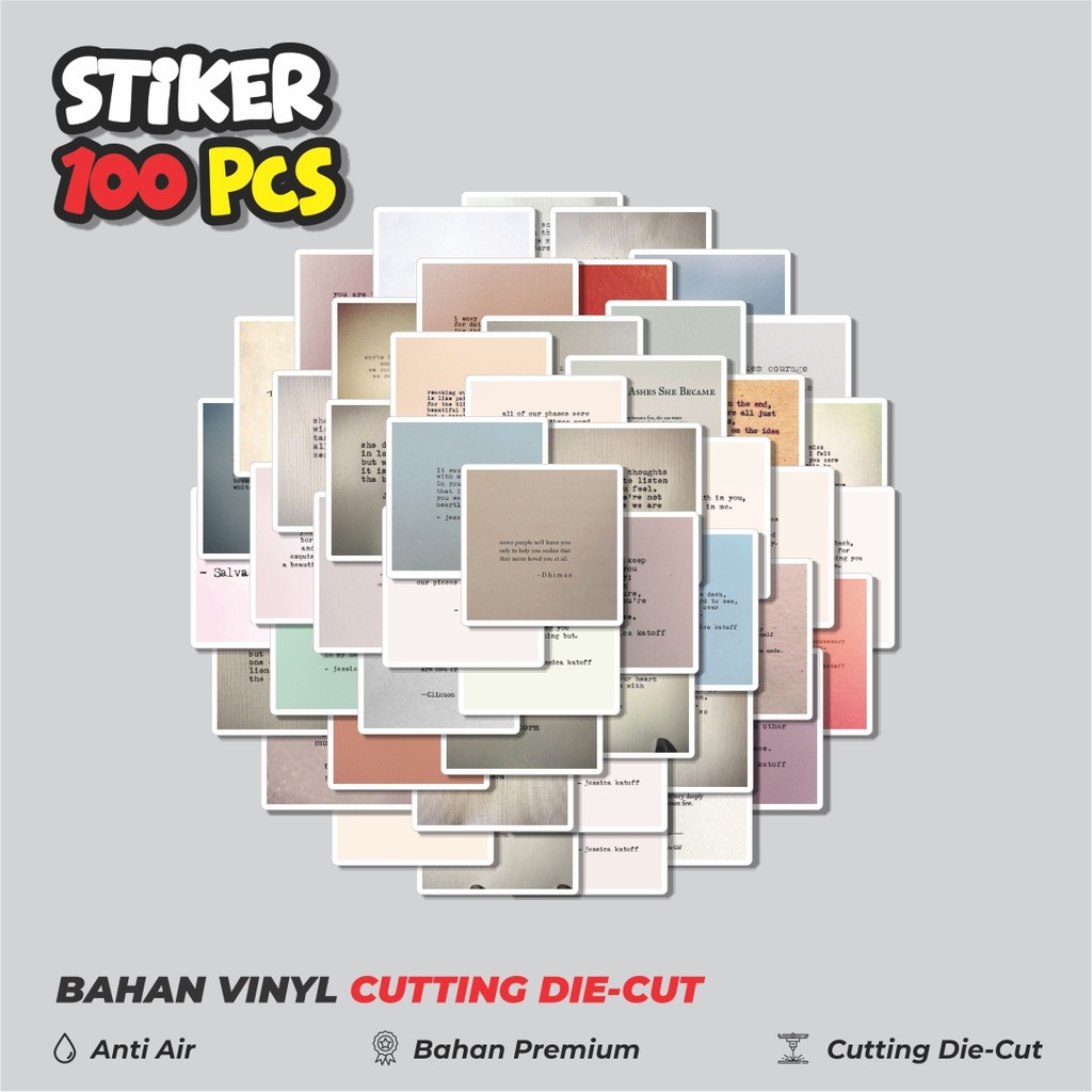 

Terbaru! 50 pcs Stiker Retro Inspirasi Kata-Kata Dekorasi Lucu Kreatif untuk Notebook, Skateboard, HP
