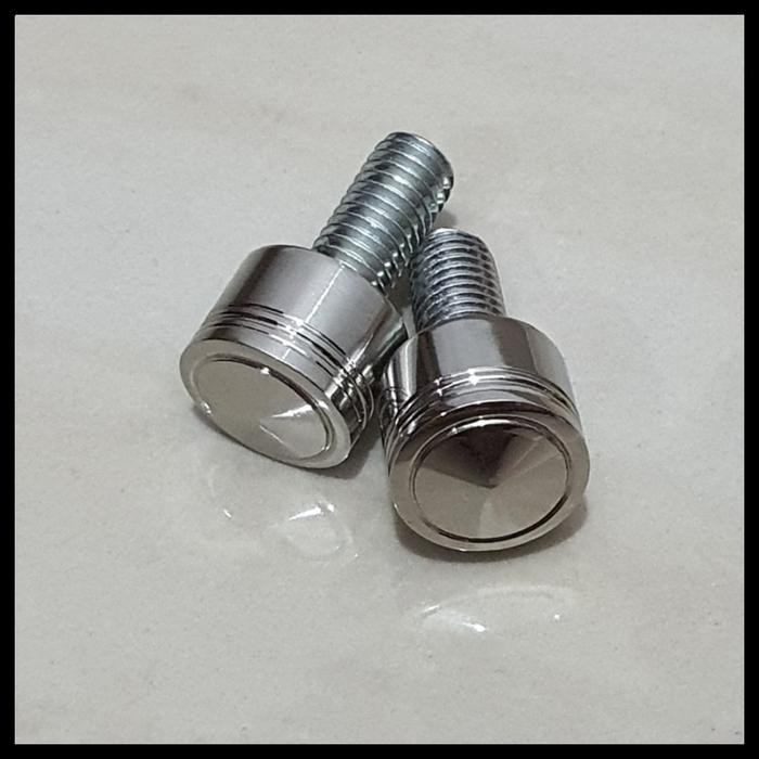 BAUT TUTUP LUBANG SPION/BAUT SEKRUP DUDUKAN SPION MOTOR VESPA MATIC IX - All Vespa Iget, Sepasang