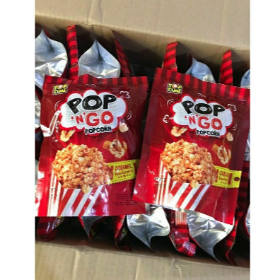 

Pop Corn POP N GO Caramel / Coklat 20gr 1 KARTON