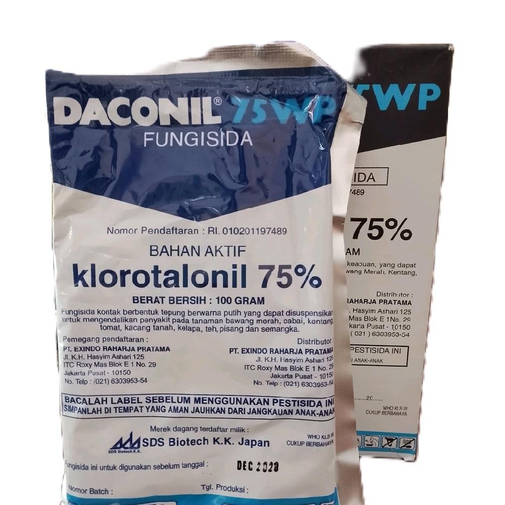DACONIL 75 WP FUNGISIDA  BAHAN AKTIF KLOROTALONIL Daun Obat
