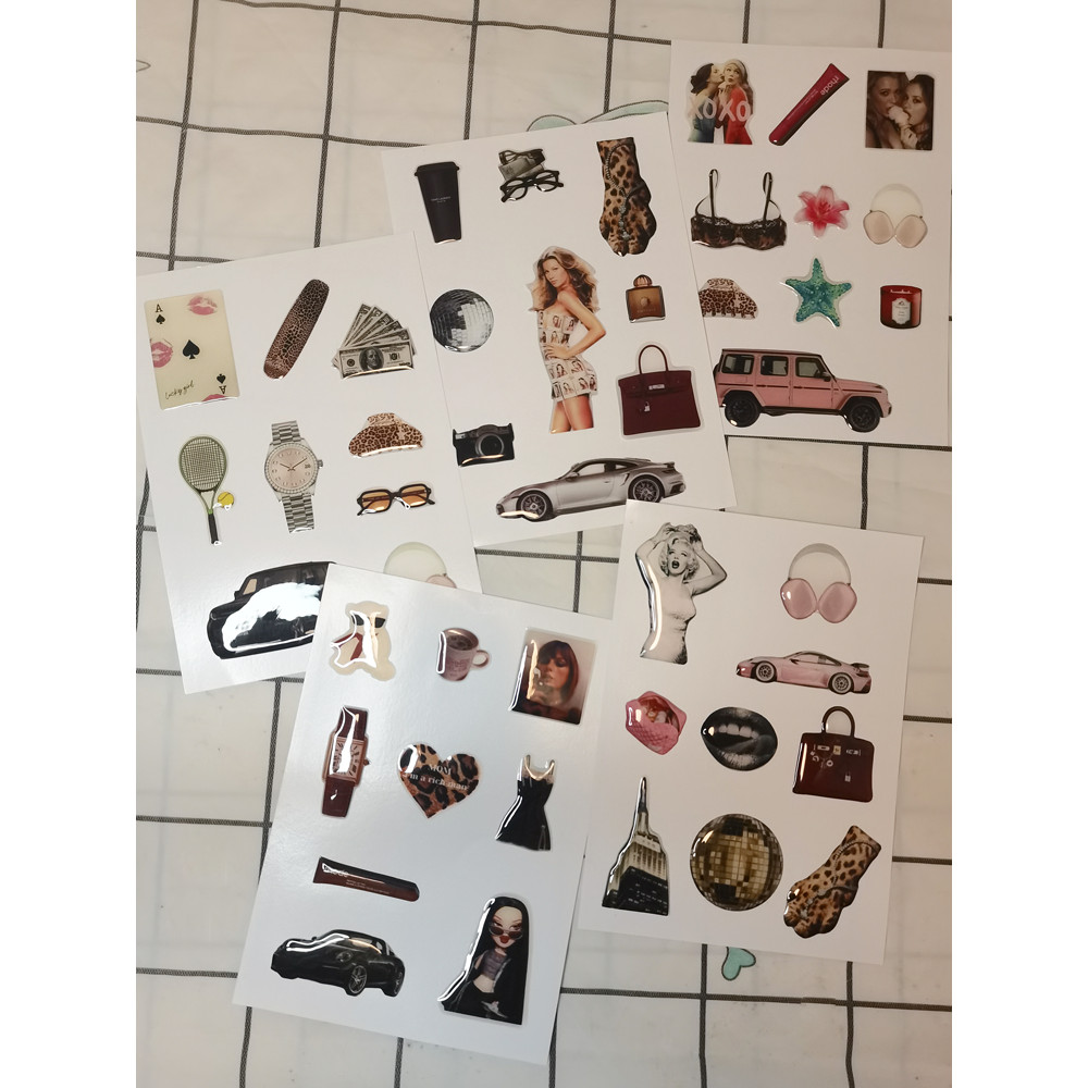 

5 Sheets Saudi Expoy Stickers for Phone Case Cute DIY Decorative