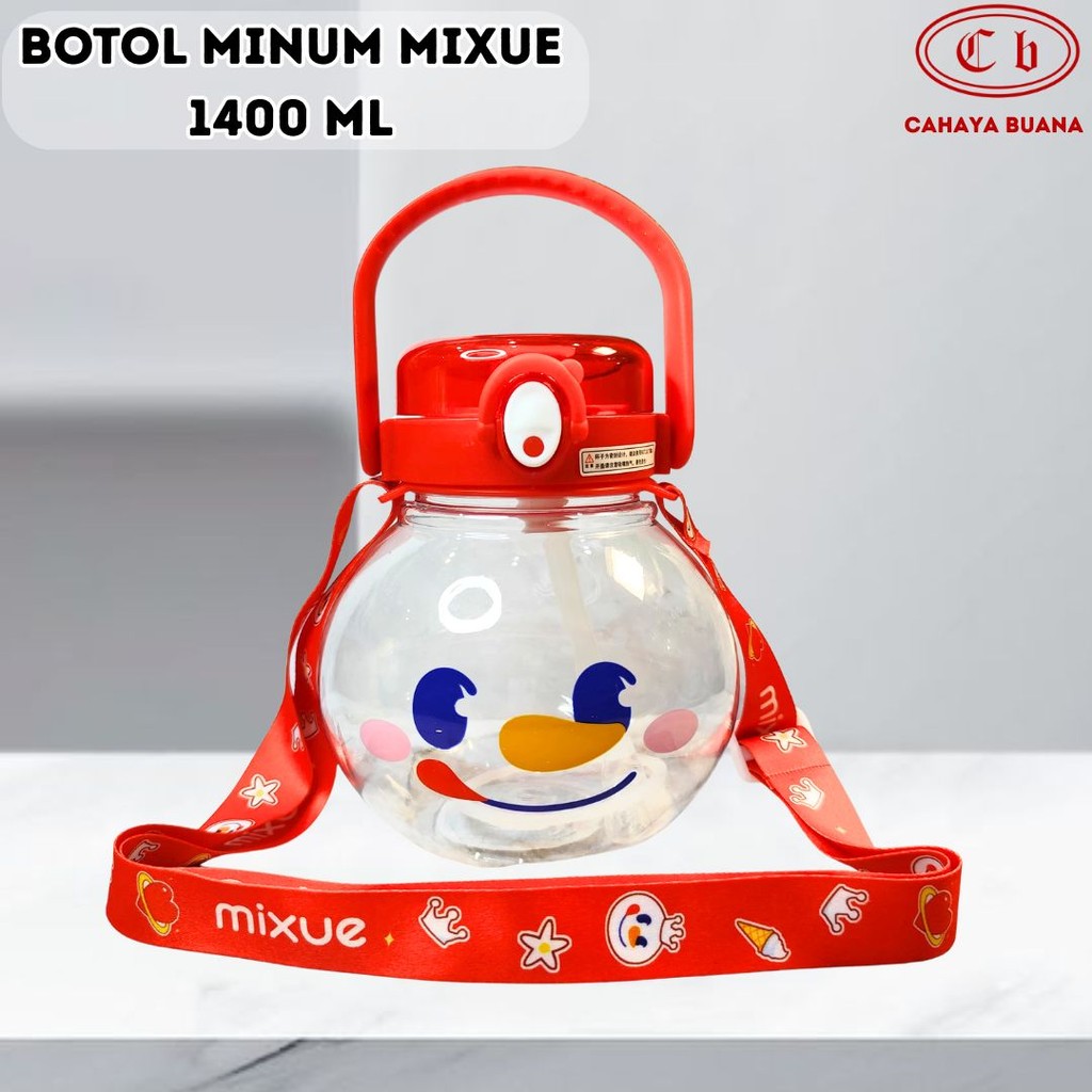 Botol Mixue Kapasitas 1400 ML Botol Minuman Anak Mixue Bulat