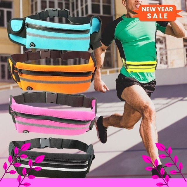 TAS IKAT SABUK PINGGANG OLAHRAGA JOGGING LARI RUNNING GO BELT WAISTBAG SPORT TAS HP WATERPROOF HIGH 