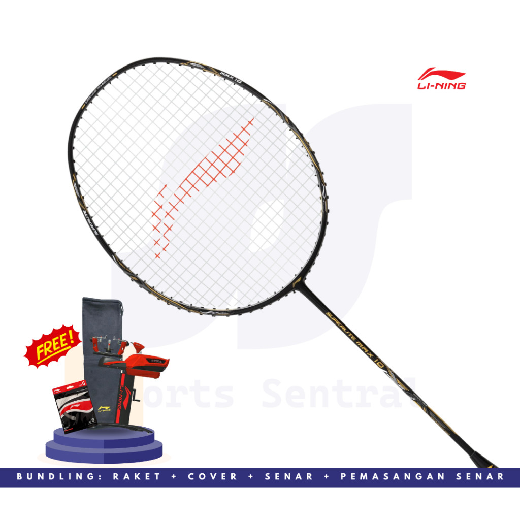 [PREMIUM ORIGINAL] Li-Ning Raket Badminton G-Force Superlite Max 10 Free Cover + Senar + Jasa Pasang