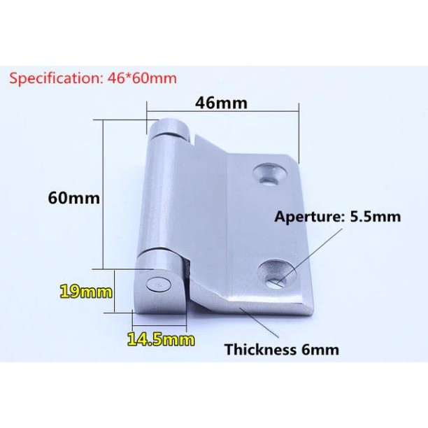 

Steel Door Fittings Industrial Heavy Hinge Series Stainless FaTHOR - 46x60mm