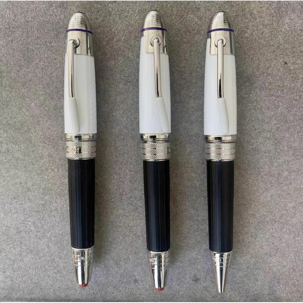 

Limited Edition MB Great Feature Jimi Hen·drix Rollerball Fountain Pen Black Barrel White Cap Fine Engraving Platinum Clip