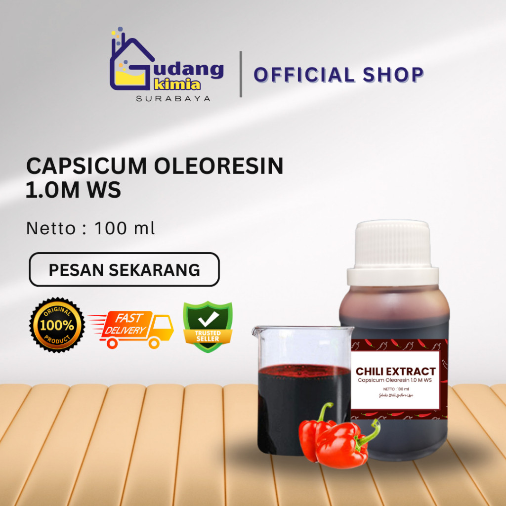 

Capsicum Oleoresin 1 Juta SHU Water Soluble / Ekstrak Cabai / Chilli Extract 100 Gram