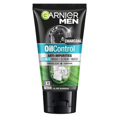 AB - Garnier Men Oil Control 3 In 1 Charcoal Foam Skin Care [50&100ml]/ Perawatan Wajah Cleanser Waj